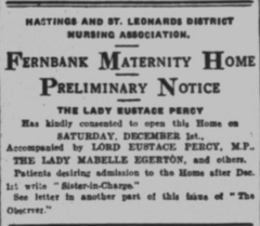 Opening Notice Fernbank 1923